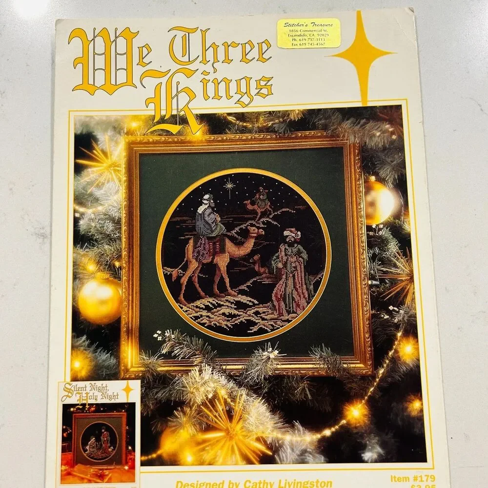 We Three Kings Christmas Cross Stich Pattern Leaflet Nativity Wall Hanging